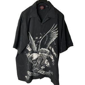 Dragonfly Roadhouse button front shirt eagle freedom to ride men's size XXL
